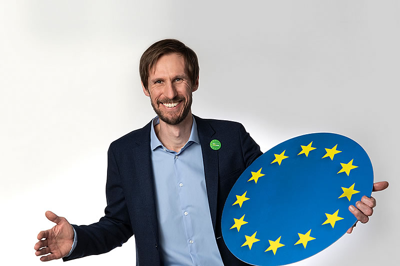 Grünen-Kandidat diskutiert über Europarechte (April 2019)