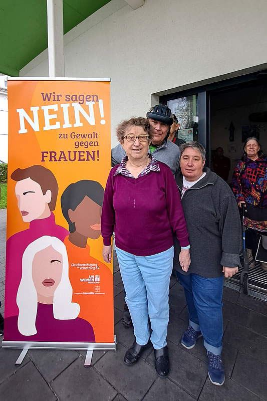 Die Tagesstruktur Schöntal sagt: Nein zu Gewalt an Frauen (November 2022)